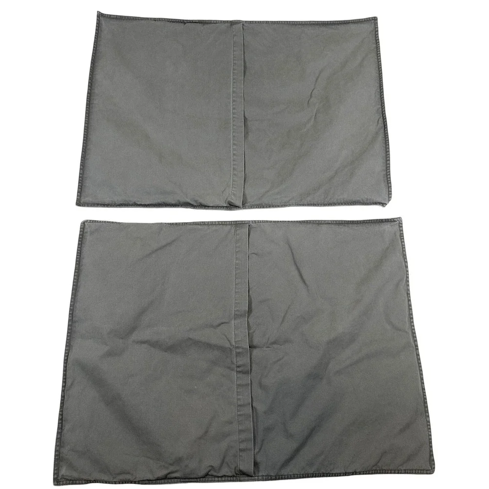 RH TEEN‎ Gray Cotton Pillow Shams Set of 2 Standard Size Restoration Hardware